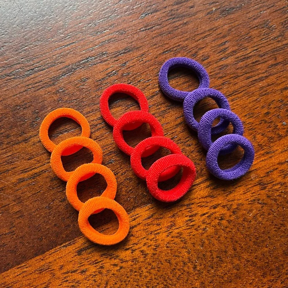 Bold color hair elastics NWOT